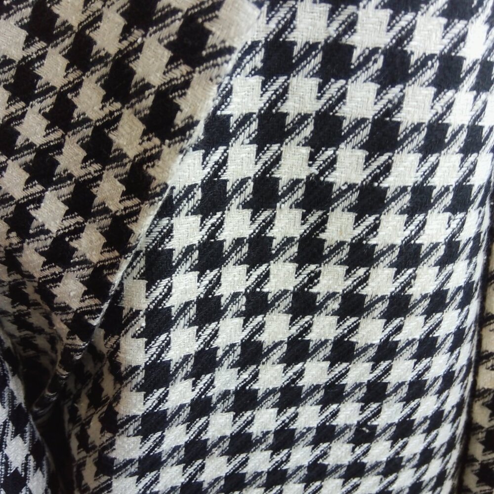 Vintage 80s Retro Houndstooth Oversized Jacket Lapel Blazer Women 14 - Picture 7 of 10